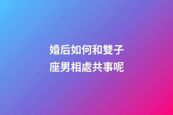 婚后如何和雙子座男相處共事呢-第1張-星座運勢-玄機派