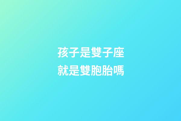 孩子是雙子座就是雙胞胎嗎-第1張-星座運勢-玄機派