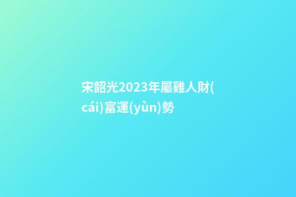 宋韶光2023年屬雞人財(cái)富運(yùn)勢