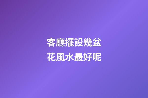 客廳擺設幾盆花風水最好呢