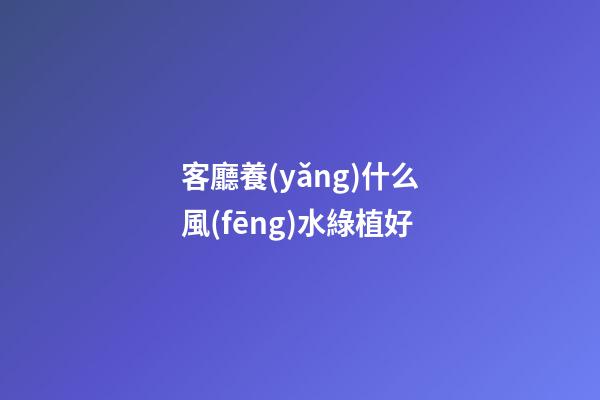客廳養(yǎng)什么風(fēng)水綠植好