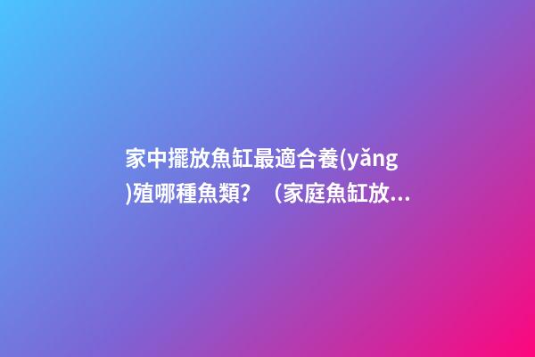 家中擺放魚缸最適合養(yǎng)殖哪種魚類？（家庭魚缸放什么魚最好）