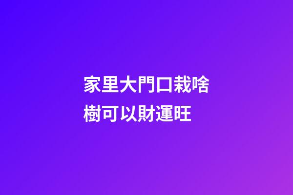 家里大門口栽啥樹可以財運旺