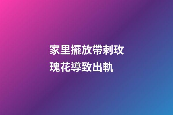 家里擺放帶刺玫瑰花導致出軌