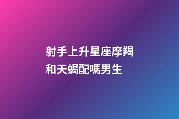 射手上升星座摩羯和天蝎配嗎男生-第1張-星座運勢-玄機派