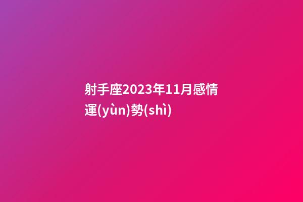 射手座2023年11月感情運(yùn)勢(shì)-第1張-星座運(yùn)勢(shì)-玄機(jī)派