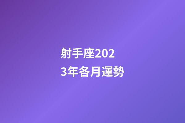 射手座2023年各月運勢-第1張-星座運勢-玄機派