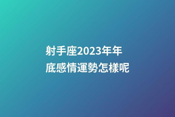 射手座2023年年底感情運勢怎樣呢-第1張-星座運勢-玄機派
