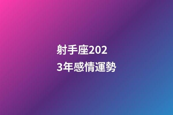射手座2023年感情運勢-第1張-星座運勢-玄機派