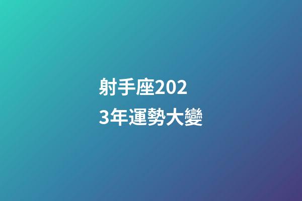 射手座2023年運勢大變-第1張-星座運勢-玄機派