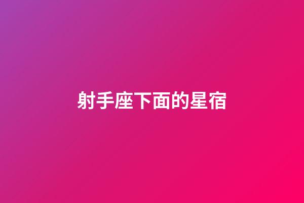 射手座下面的星宿