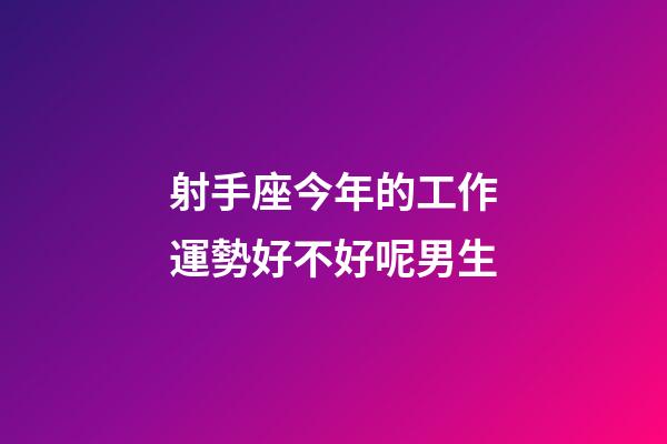 射手座今年的工作運勢好不好呢男生-第1張-星座運勢-玄機派
