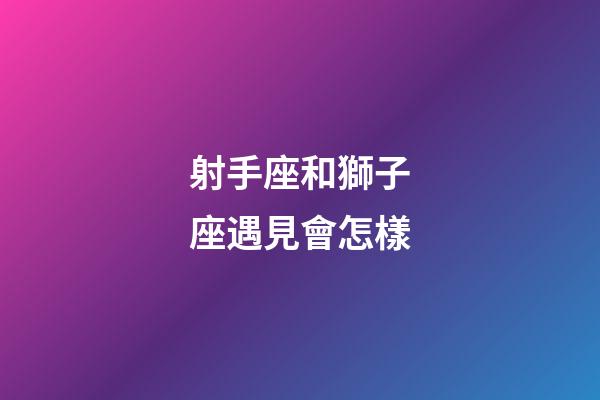 射手座和獅子座遇見會怎樣-第1張-星座運勢-玄機派