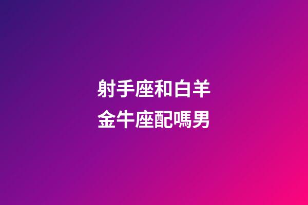 射手座和白羊金牛座配嗎男-第1張-星座運勢-玄機派