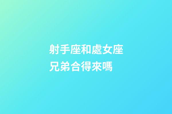 射手座和處女座兄弟合得來嗎-第1張-星座運勢-玄機派