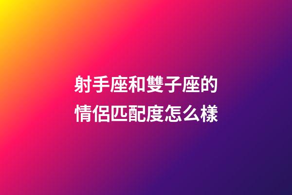 射手座和雙子座的情侶匹配度怎么樣-第1張-星座運勢-玄機派