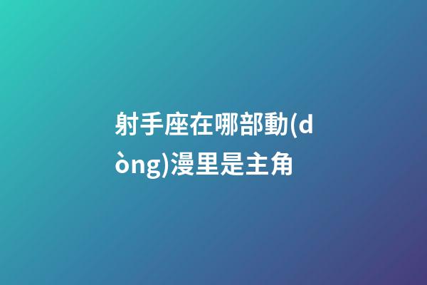 射手座在哪部動(dòng)漫里是主角