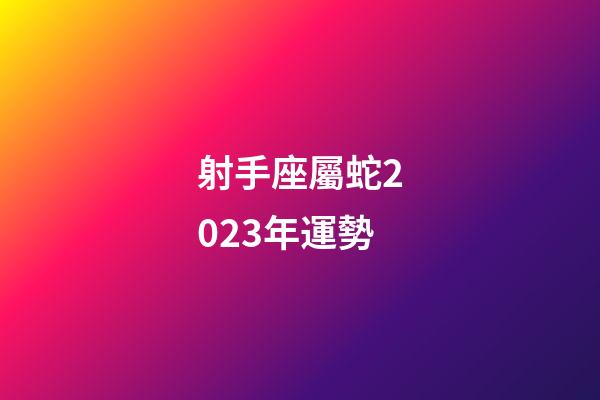 射手座屬蛇2023年運勢-第1張-星座運勢-玄機派