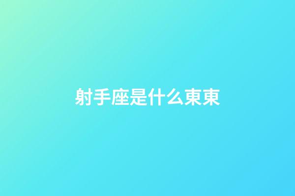 射手座是什么東東-第1張-星座運勢-玄機派