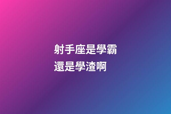 射手座是學霸還是學渣啊-第1張-星座運勢-玄機派