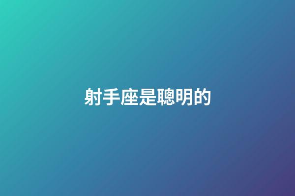射手座是聰明的-第1張-星座運勢-玄機派