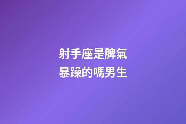 射手座是脾氣暴躁的嗎男生-第1張-星座運(yùn)勢-玄機(jī)派