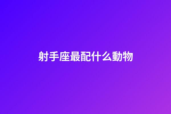射手座最配什么動物-第1張-星座運勢-玄機派