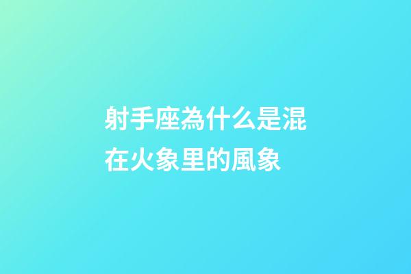 射手座為什么是混在火象里的風象-第1張-星座運勢-玄機派