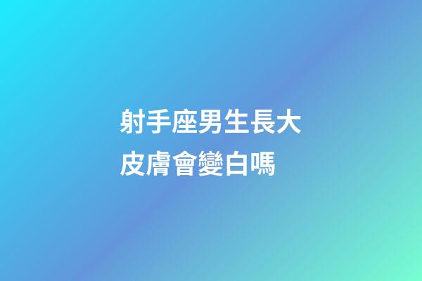 射手座男生長大皮膚會變白嗎-第1張-星座運勢-玄機(jī)派