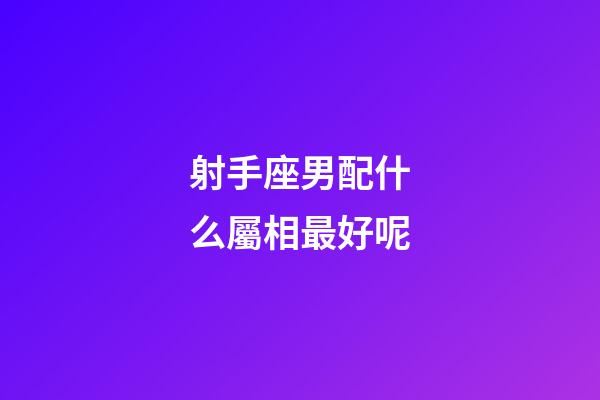 射手座男配什么屬相最好呢-第1張-星座運勢-玄機派