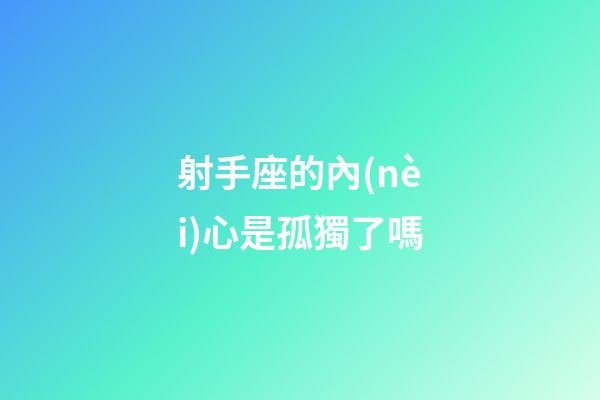 射手座的內(nèi)心是孤獨了嗎-第1張-星座運勢-玄機派