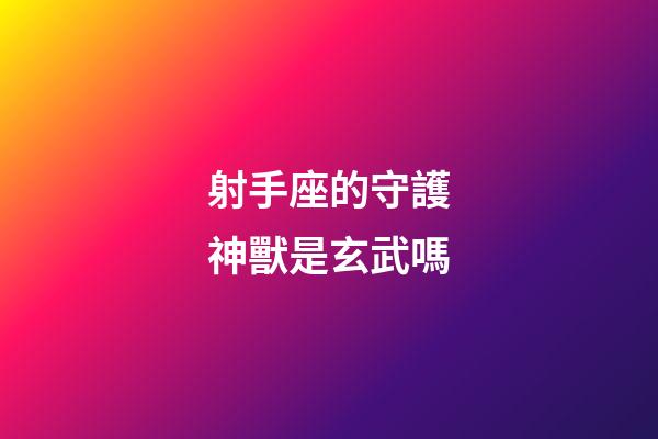 射手座的守護神獸是玄武嗎