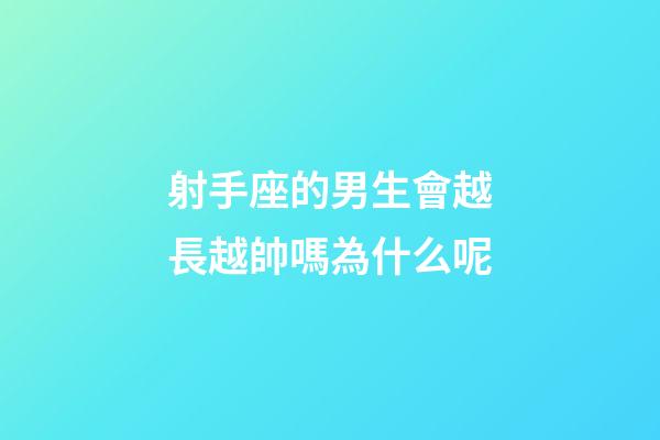 射手座的男生會越長越帥嗎為什么呢-第1張-星座運勢-玄機派