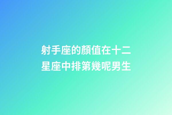 射手座的顏值在十二星座中排第幾呢男生-第1張-星座運(yùn)勢(shì)-玄機(jī)派