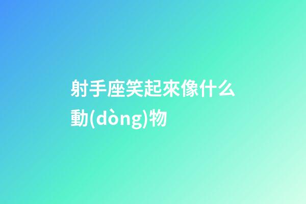 射手座笑起來像什么動(dòng)物