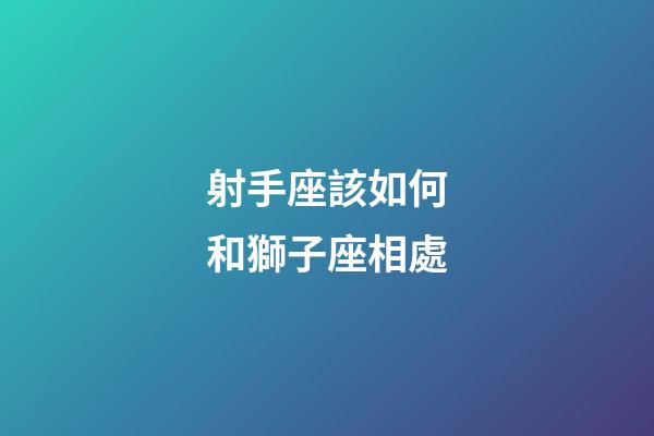 射手座該如何和獅子座相處-第1張-星座運勢-玄機派