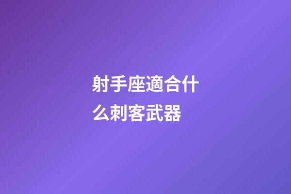 射手座適合什么刺客武器