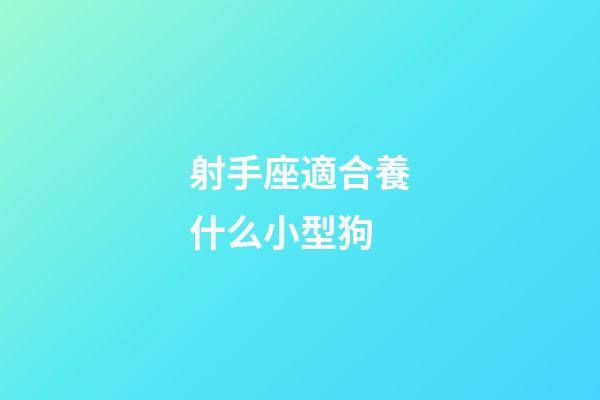 射手座適合養什么小型狗