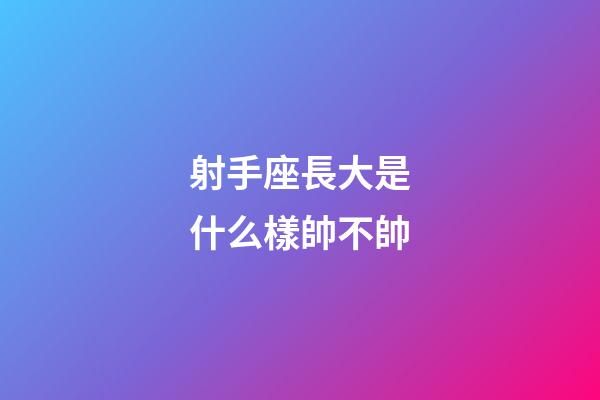 射手座長大是什么樣帥不帥-第1張-星座運(yùn)勢-玄機(jī)派