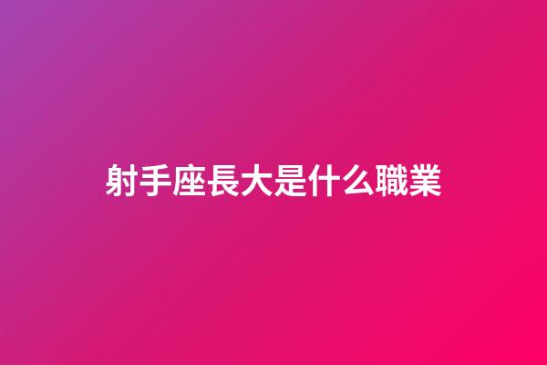 射手座長大是什么職業-第1張-星座運勢-玄機派