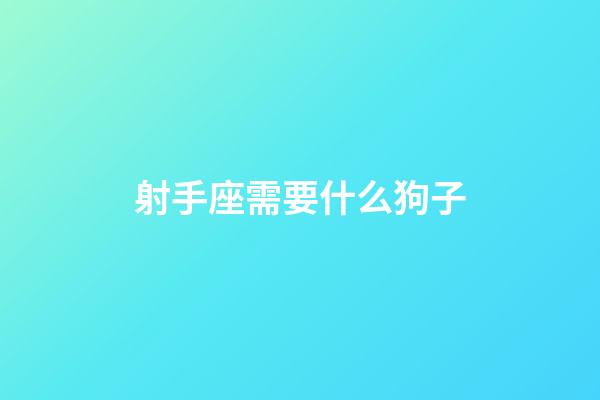 射手座需要什么狗子-第1張-星座運勢-玄機派