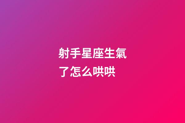 射手星座生氣了怎么哄哄-第1張-星座運勢-玄機派