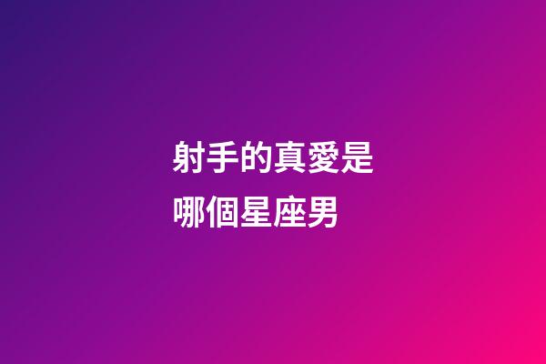 射手的真愛是哪個星座男-第1張-星座運勢-玄機派