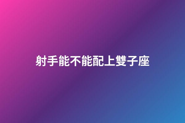 射手能不能配上雙子座-第1張-星座運勢-玄機派