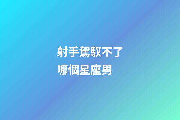 射手駕馭不了哪個星座男-第1張-星座運勢-玄機派
