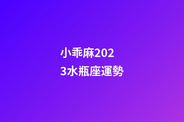 小乖麻2023水瓶座運勢-第1張-星座運勢-玄機派