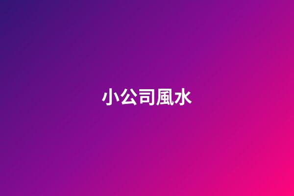 小公司風水