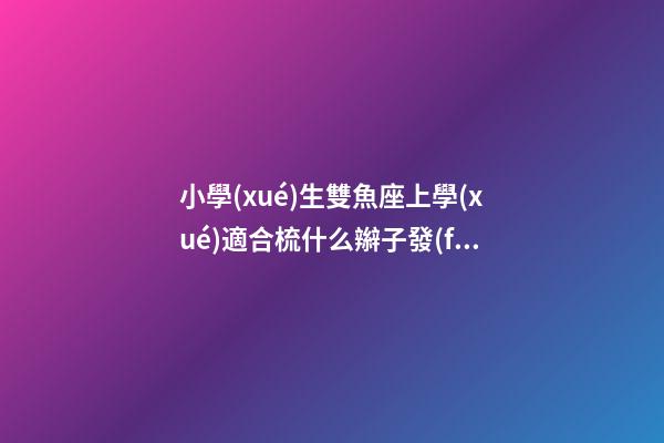 小學(xué)生雙魚座上學(xué)適合梳什么辮子發(fā)型