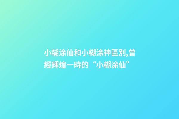 小糊涂仙和小糊涂神區別,曾經輝煌一時的“小糊涂仙”-第1張-觀點-玄機派