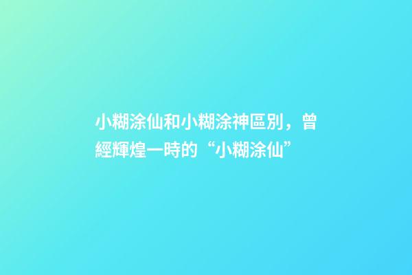 小糊涂仙和小糊涂神區別，曾經輝煌一時的“小糊涂仙”-第1張-觀點-玄機派
